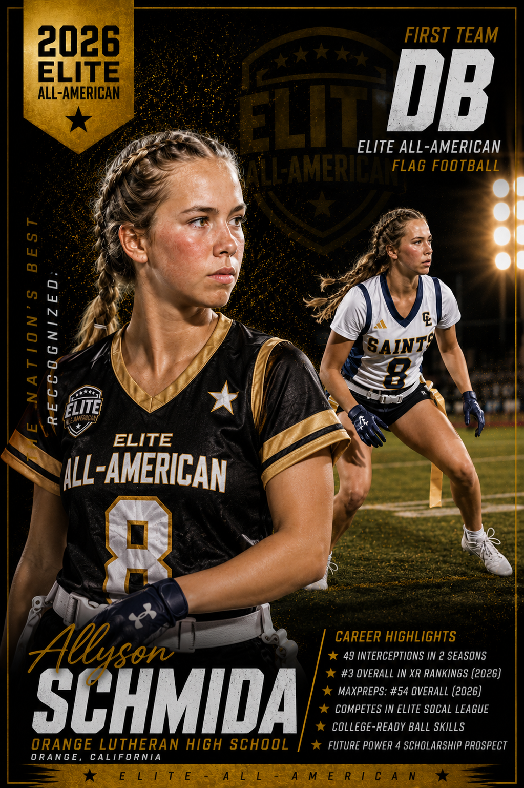 Allyson Schmida — 2026 Elite All-American Defensive Back
