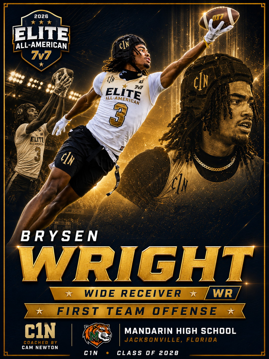 Brysen Wright — Elite All-American player card