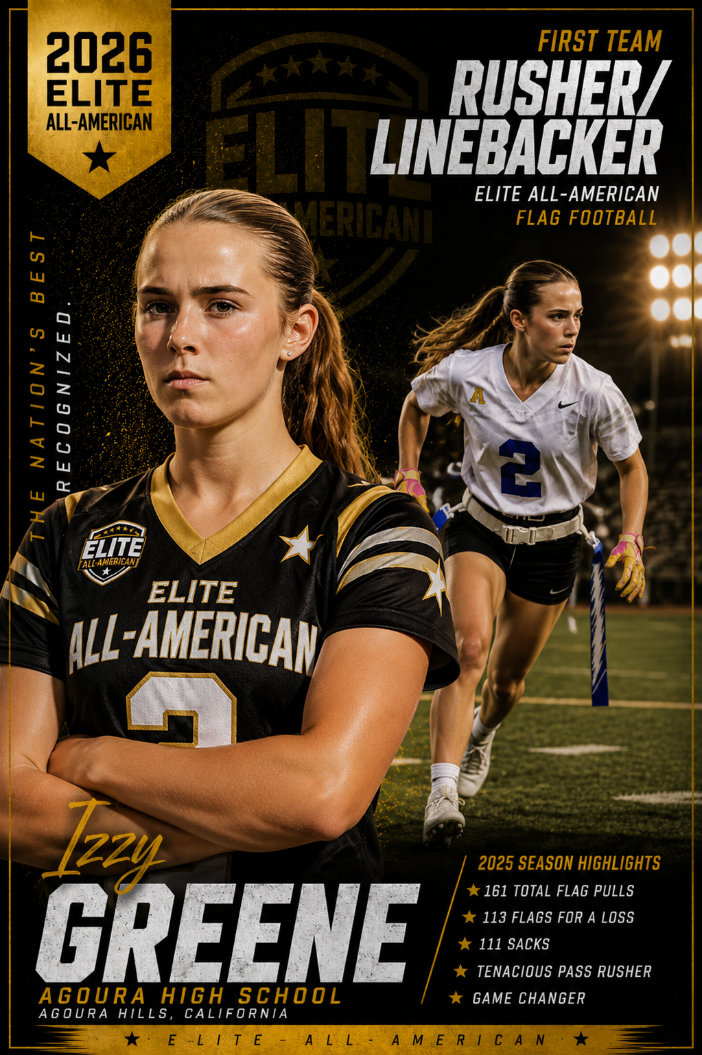 Izzy Greene — 2026 Elite All-American Rush/Linebacker