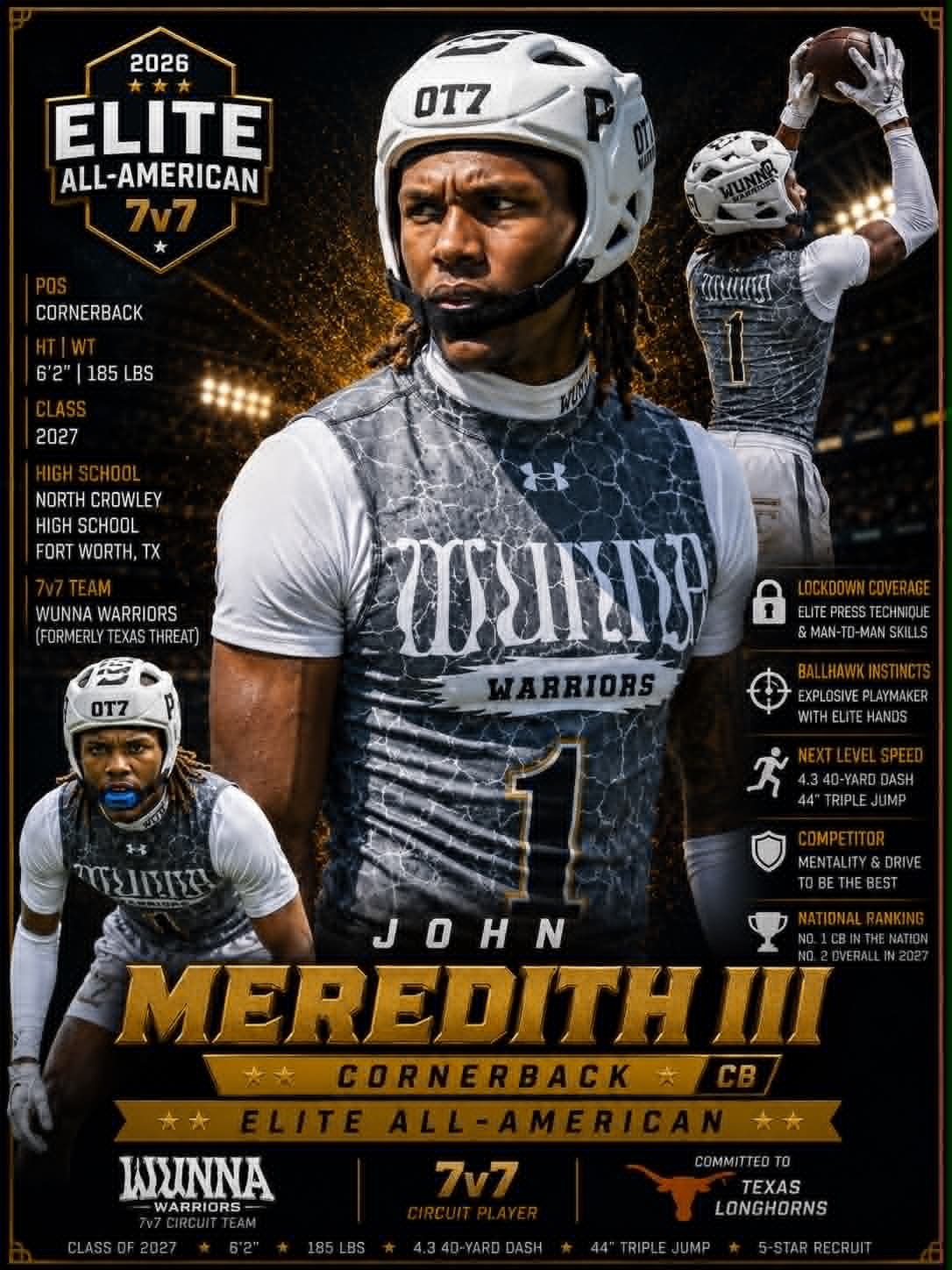 John Meredith III — 2026 Elite All-American Defensive Back