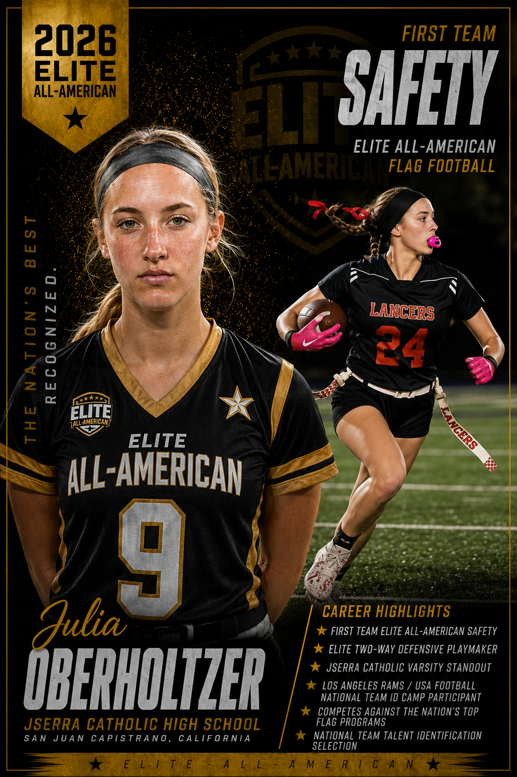 Julia Oberholtzer — 2026 Elite All-American Safety
