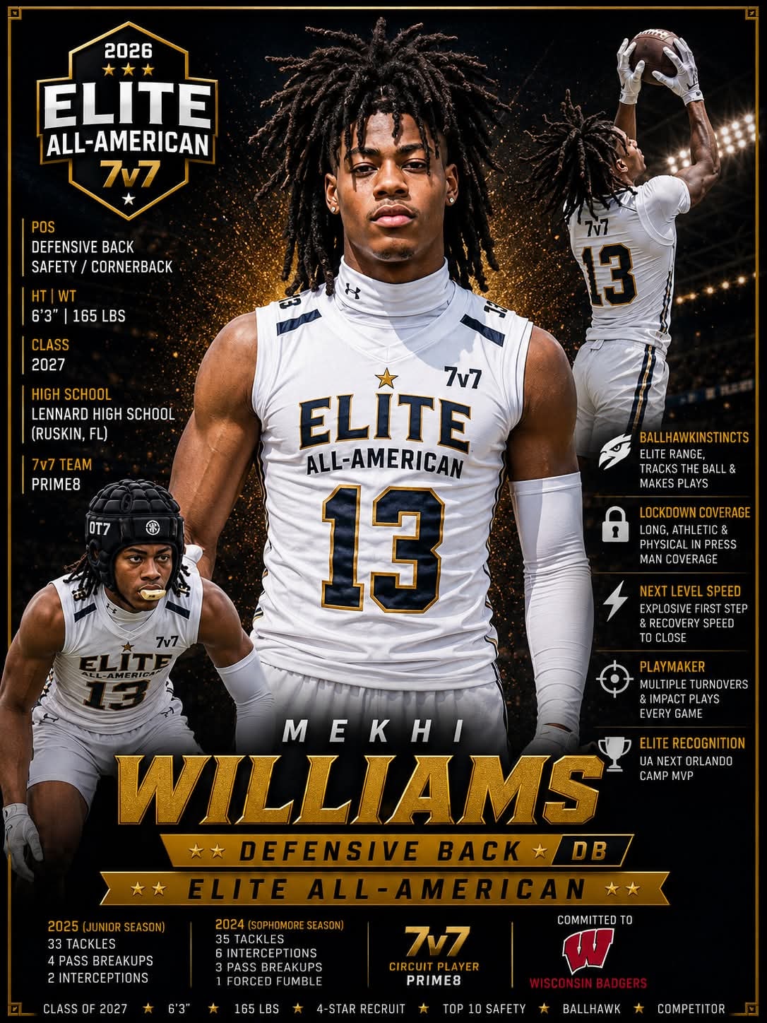 Mekhi Williams — 2026 Elite All-American Defensive Back