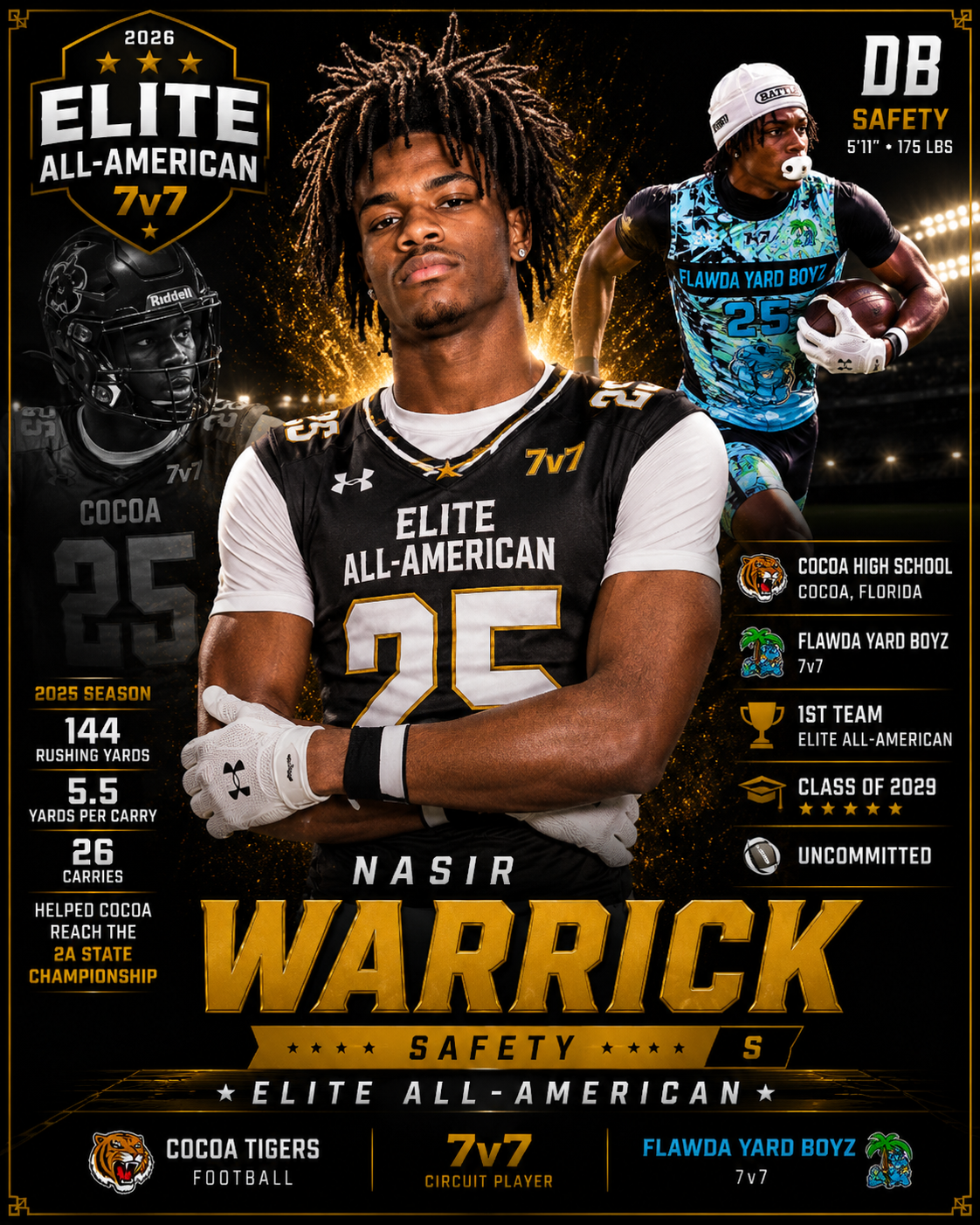Nasir Warrick — 2026 Elite All-American Defensive Back