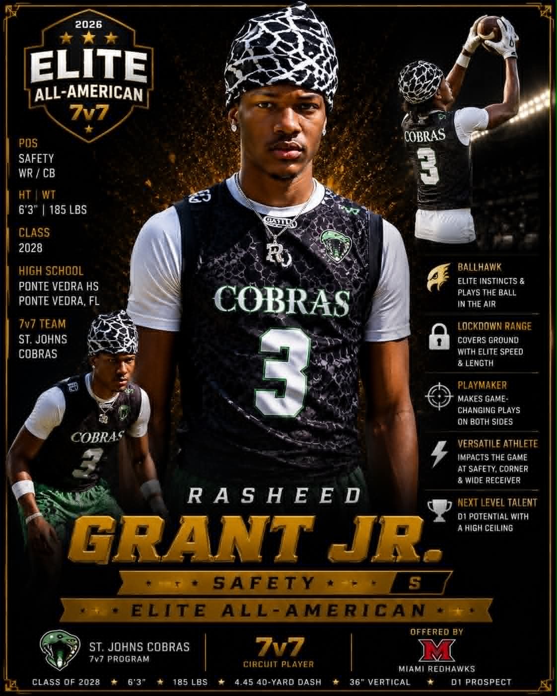 Rasheed Grant Jr. — Elite All-American player card
