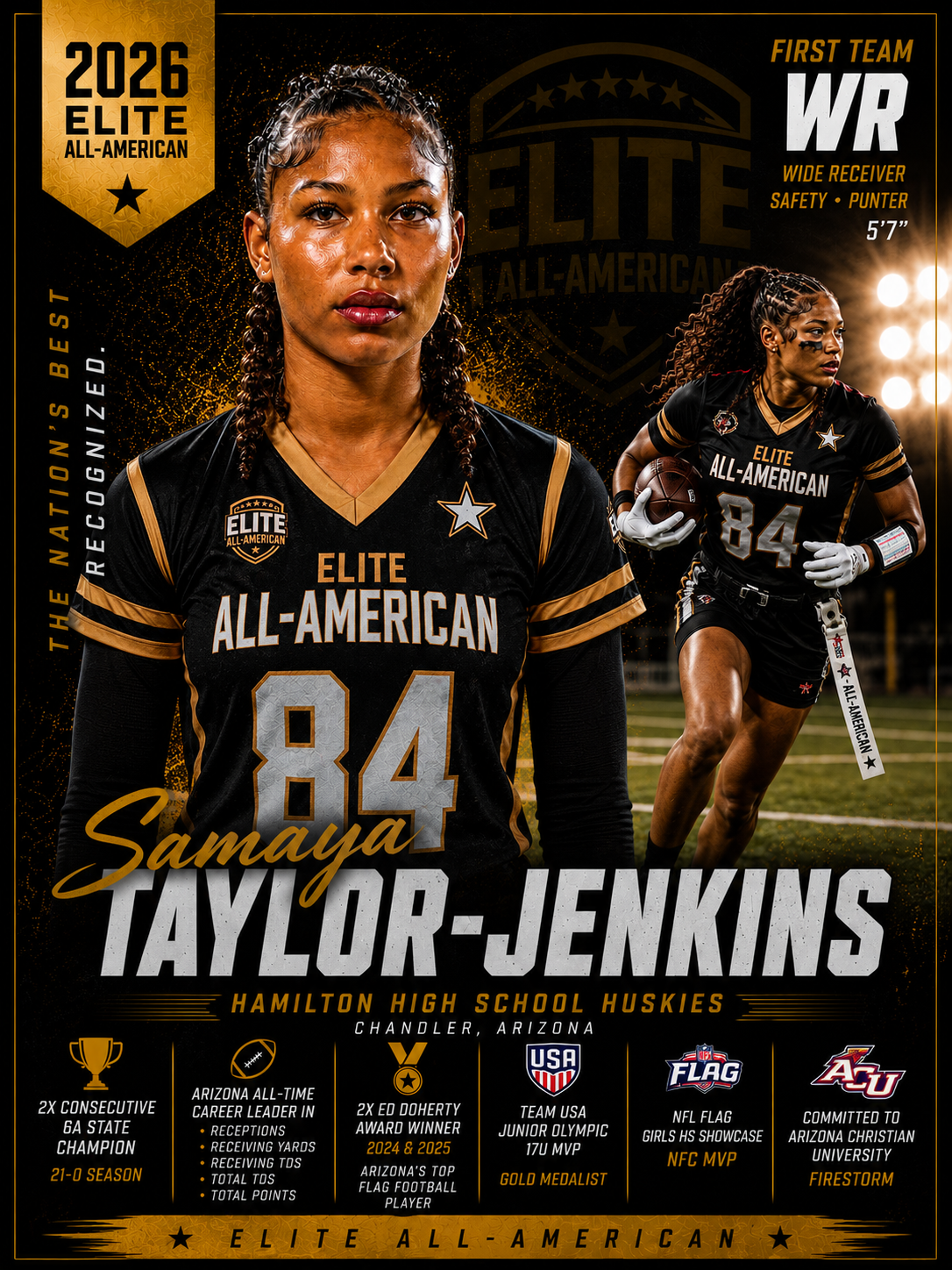 Samaya Taylor-Jenkins — Elite All-American player card