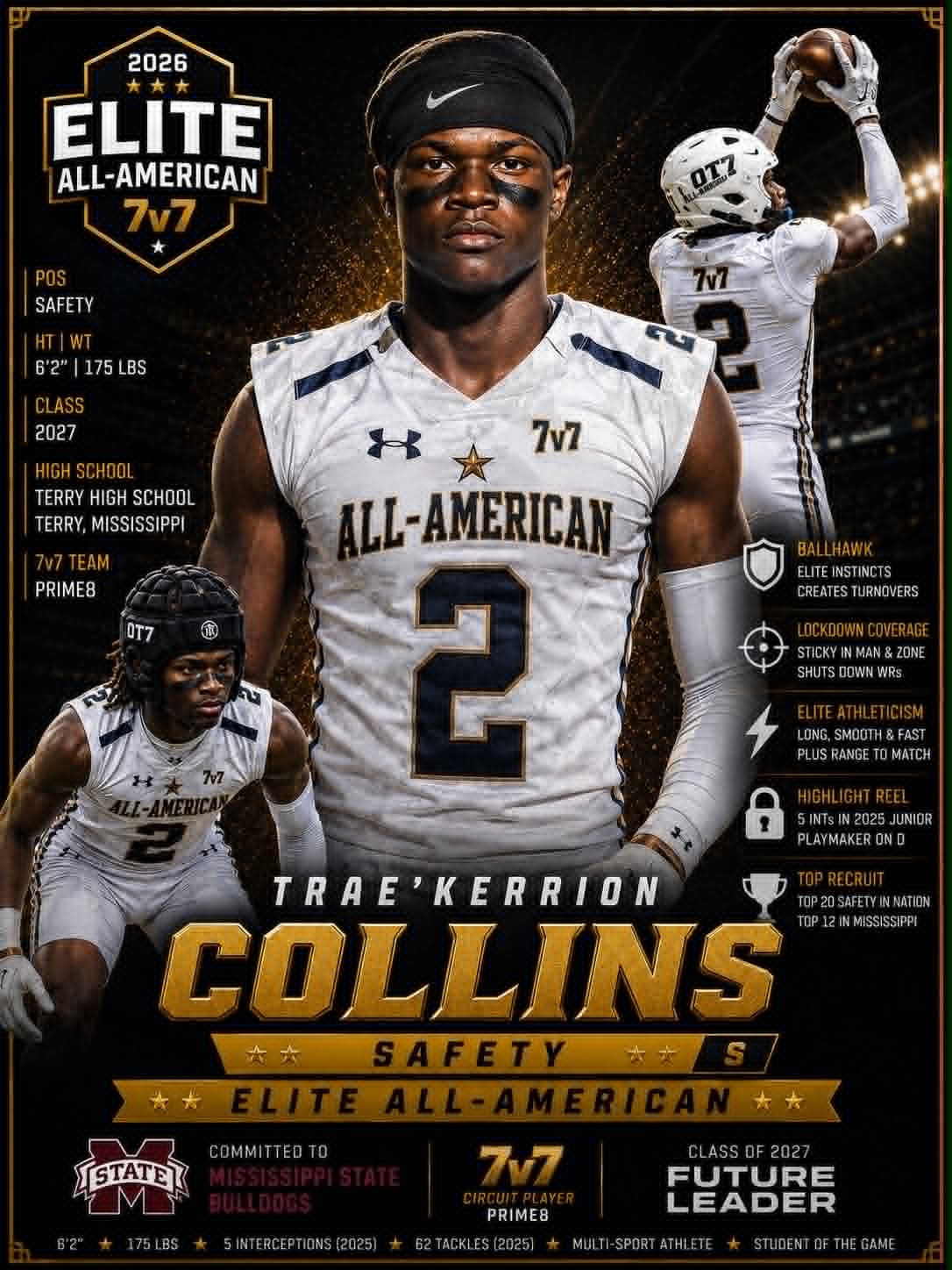 Trae Collins — 2026 Elite All-American Defensive Back